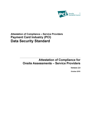 PCI DSS Attestation of Compliance for Service Providers