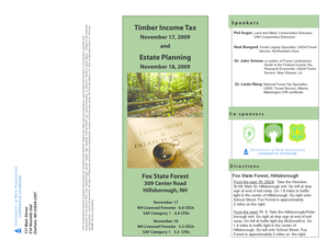 Timber Income Tax and Estate Planning - Cooperative Extension - extension unh