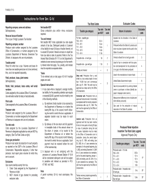 Louisiana Severance Tax Form G-1d