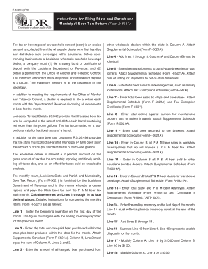 Louisiana Beer Tax Return Form R-5621
