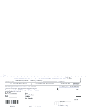 Louisiana Estimated Tax Declaration Voucher