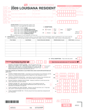 Louisiana Individual Income Tax Return