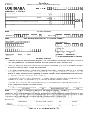 Louisiana Individual Income Tax Declaration