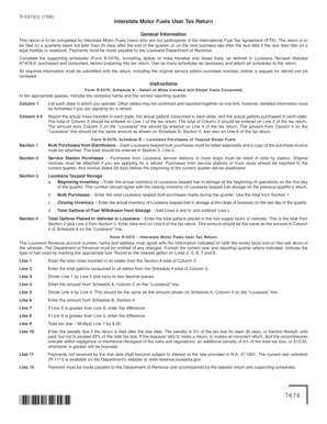 Louisiana Interstate Motor Fuels User Tax Return