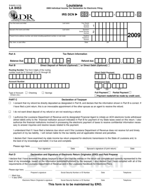 Louisiana Individual Income Tax Declaration
