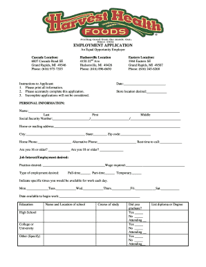 Employment Application