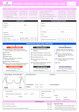 National Symptomatic Breast Clinic Referral Form