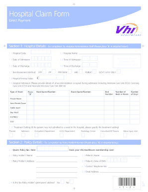 vhi travel insurance claim form download