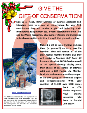 CCA Florida Gift Membership Form