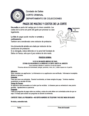 Aplicación de pago de multas