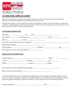 Co-Signer Application