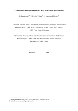 A complete set of line parameters for CH3Br in the 10 bb - Hal UPMC