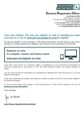 UK Individual Voter Registration Form