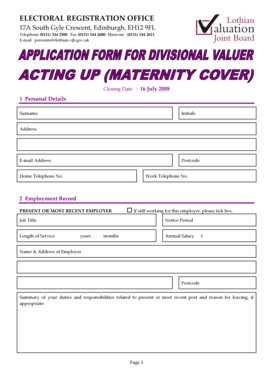 Employment Application Form