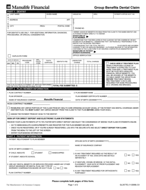 Group Benefits Dental Claim Form