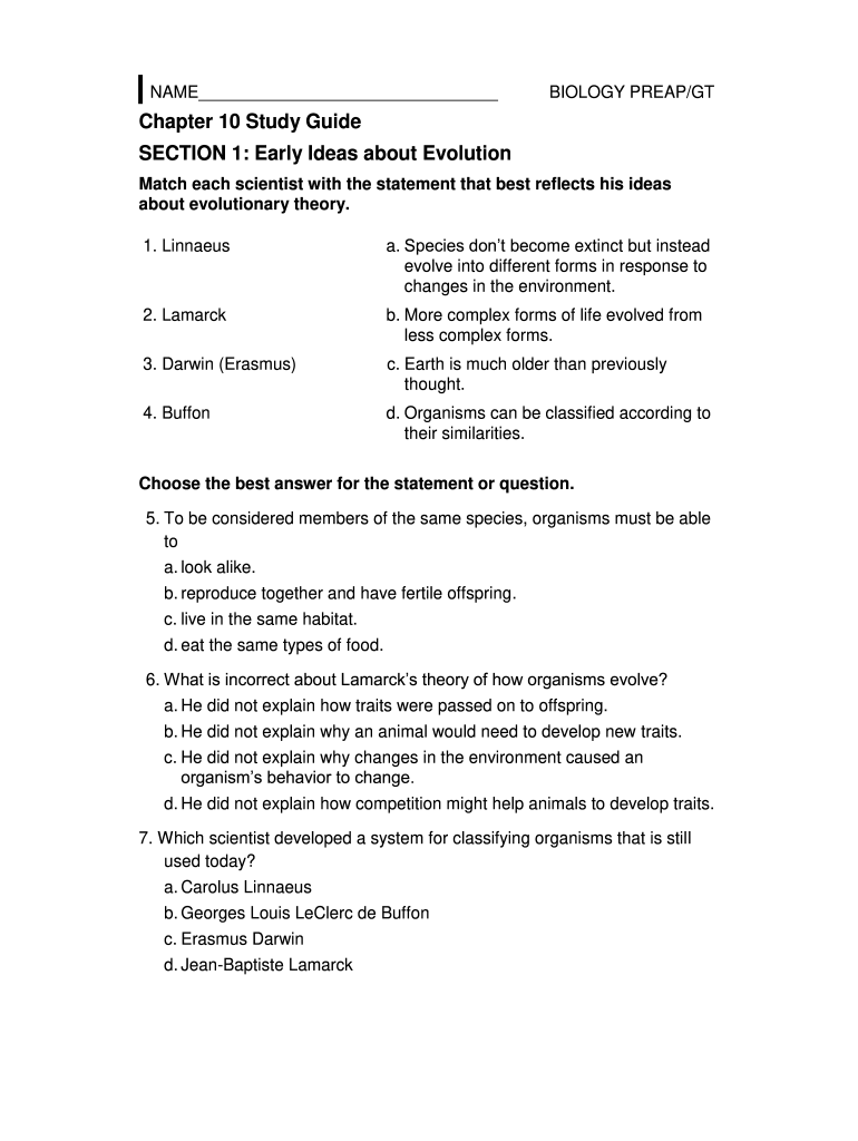 Chapter 14 Section 1 Fossil Evidence Of Change Study Guide Answer Key