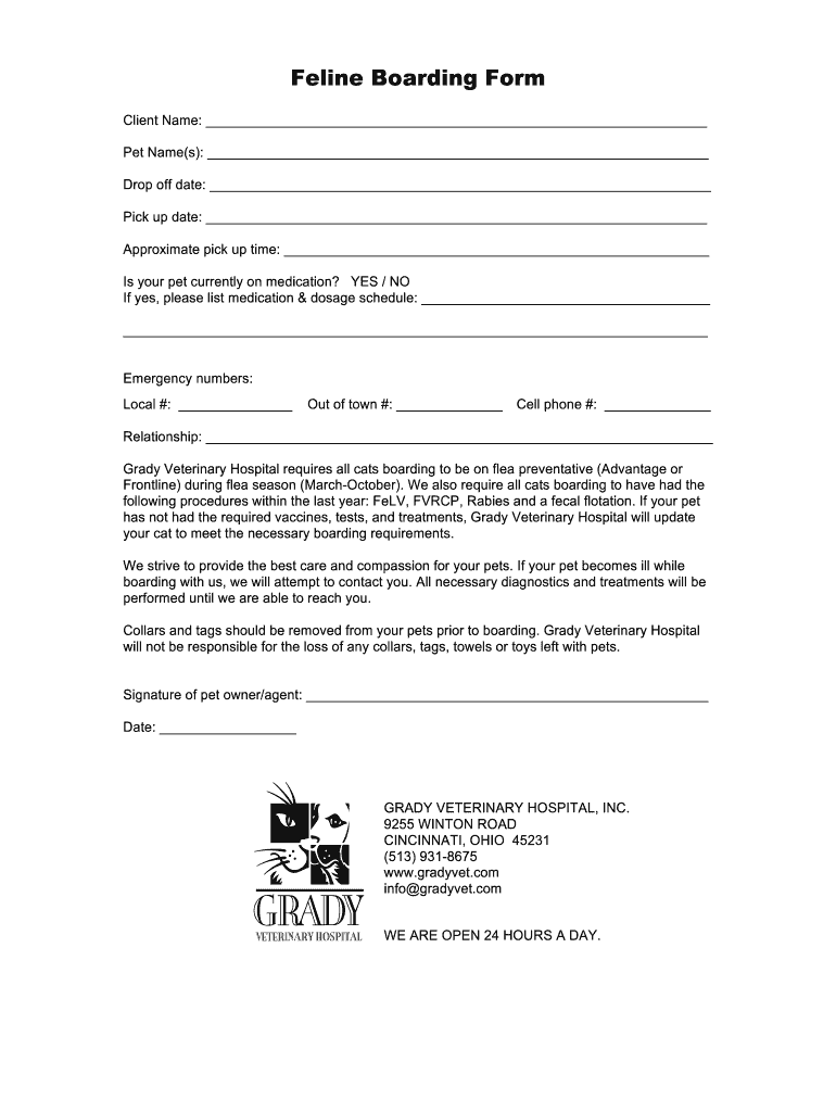 Paradise Pet Lodge Express Check In Fill Online, Printable, Fillable