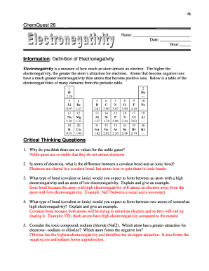 Chemquest 26 - Fill Online, Printable, Fillable, Blank | pdfFiller