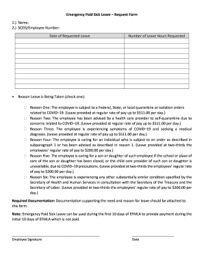 Emergency Paid Sick LeaveRequest Form 1.) Name: 2.) SCEIS ...