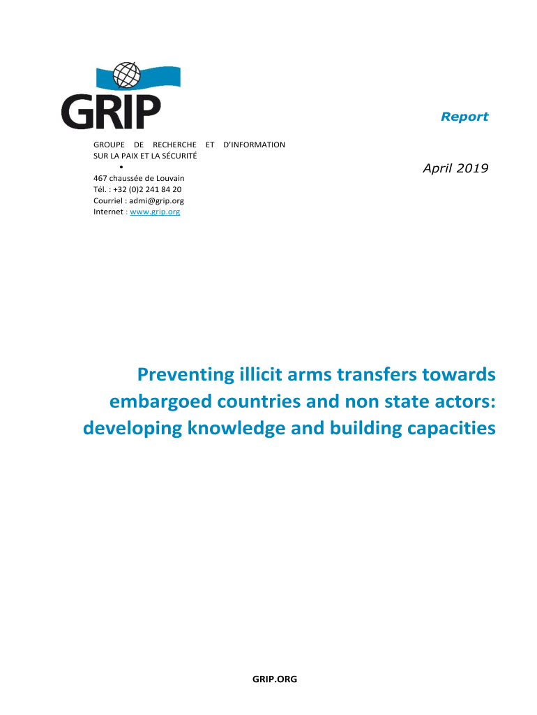 Fillable Online Preventing illicit arms transfers towards embargoed