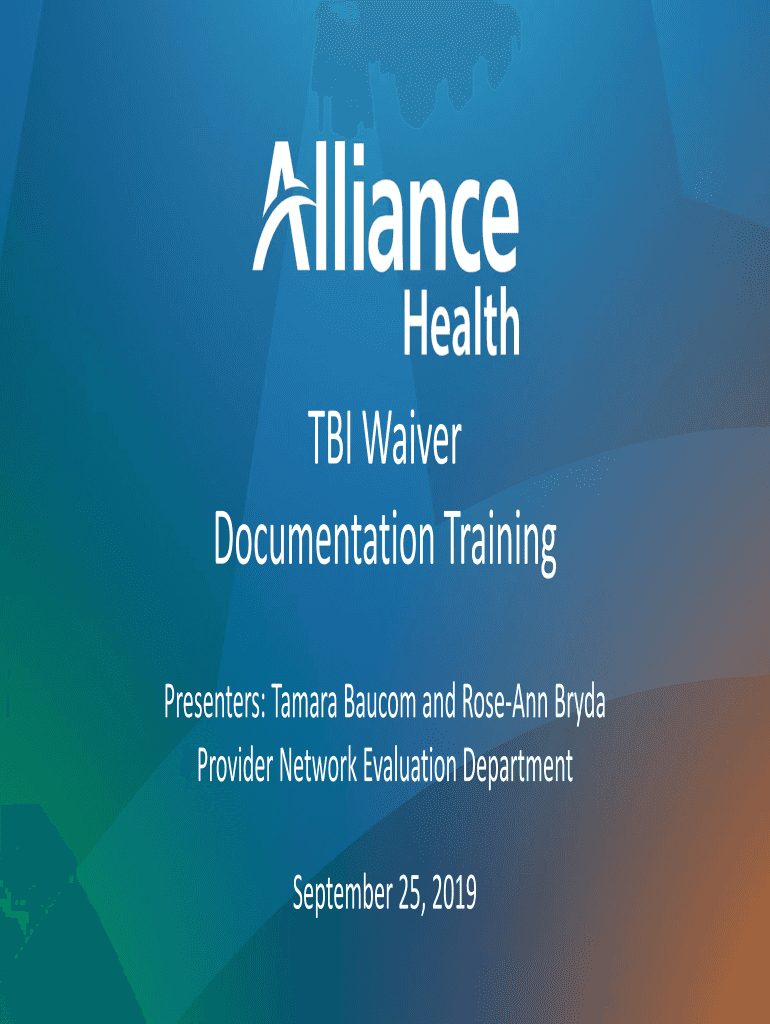 Fillable Online TBI Waiver Fax Email Print - pdfFiller