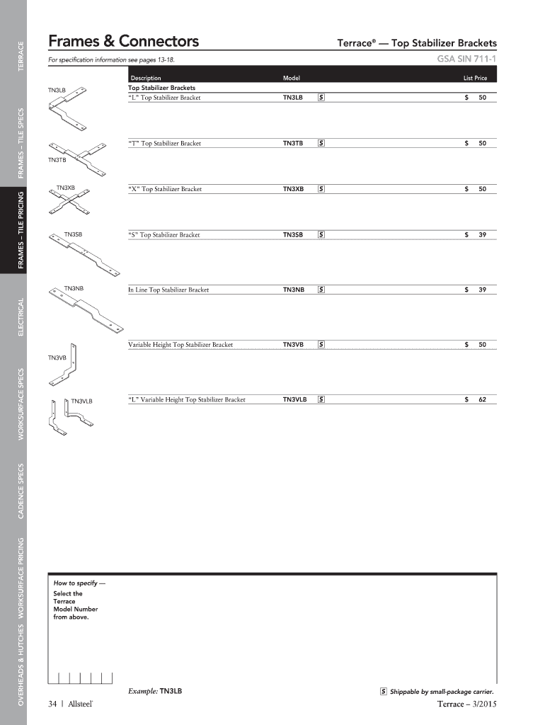 Fillable Online Allsteel Terrace System Fax Email Print pdfFiller