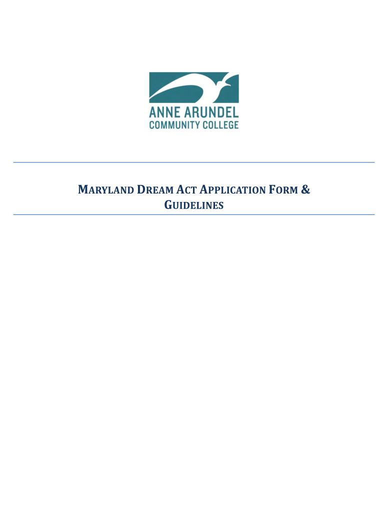 maryland dream act application Preview on Page 1