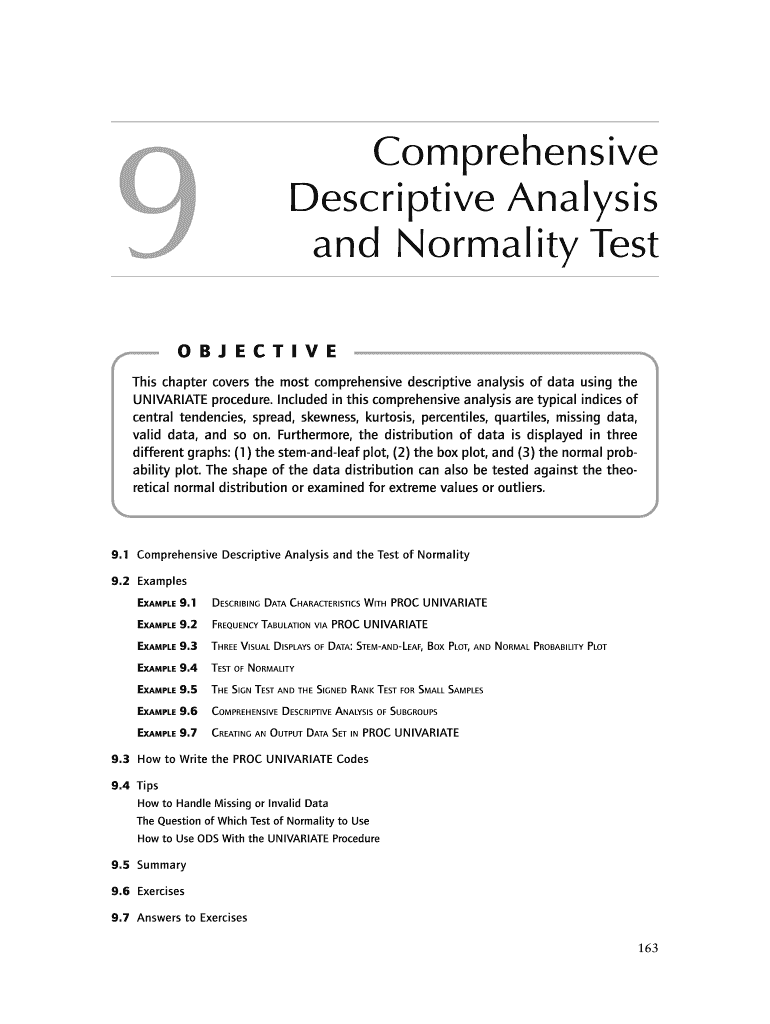 Fillable Online Descriptive Analysis Fax Email Print Pdffiller Fillable Online Descriptive Analysis Fax Email Print Pdffiller