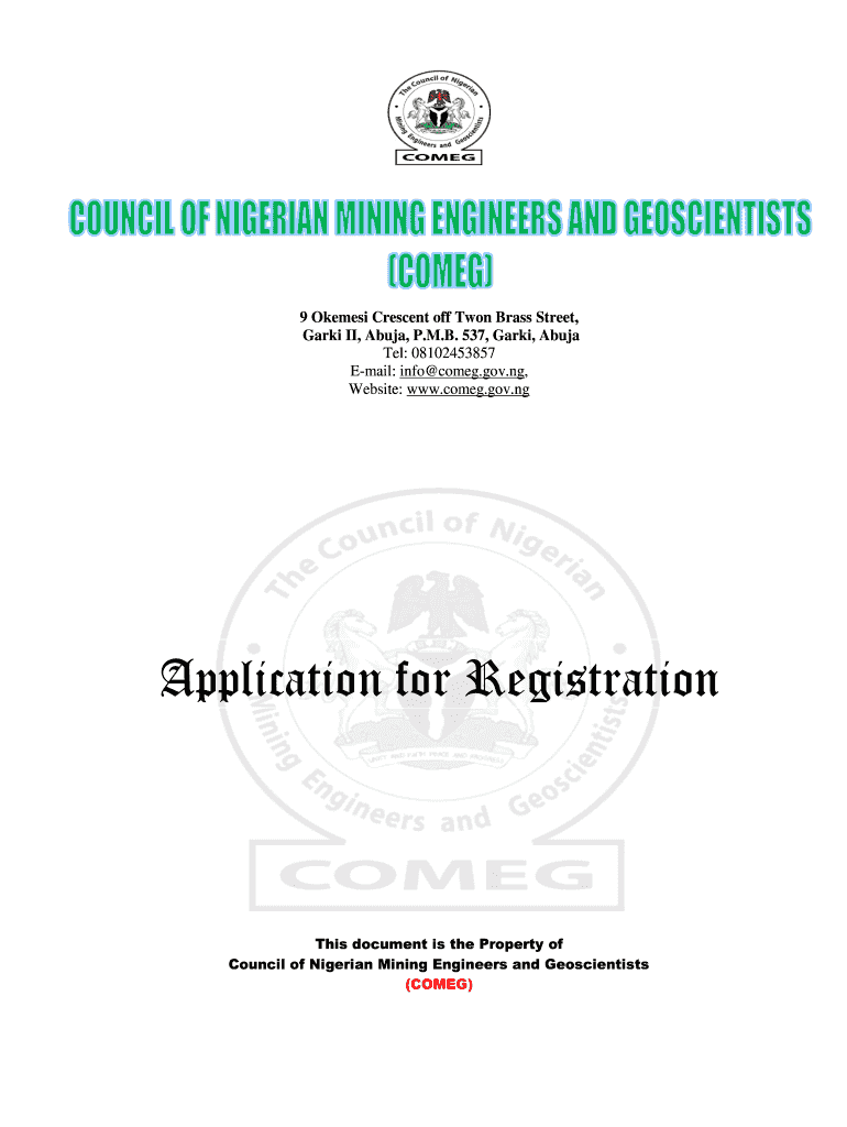 comeg registration form pdf download Preview on Page 1