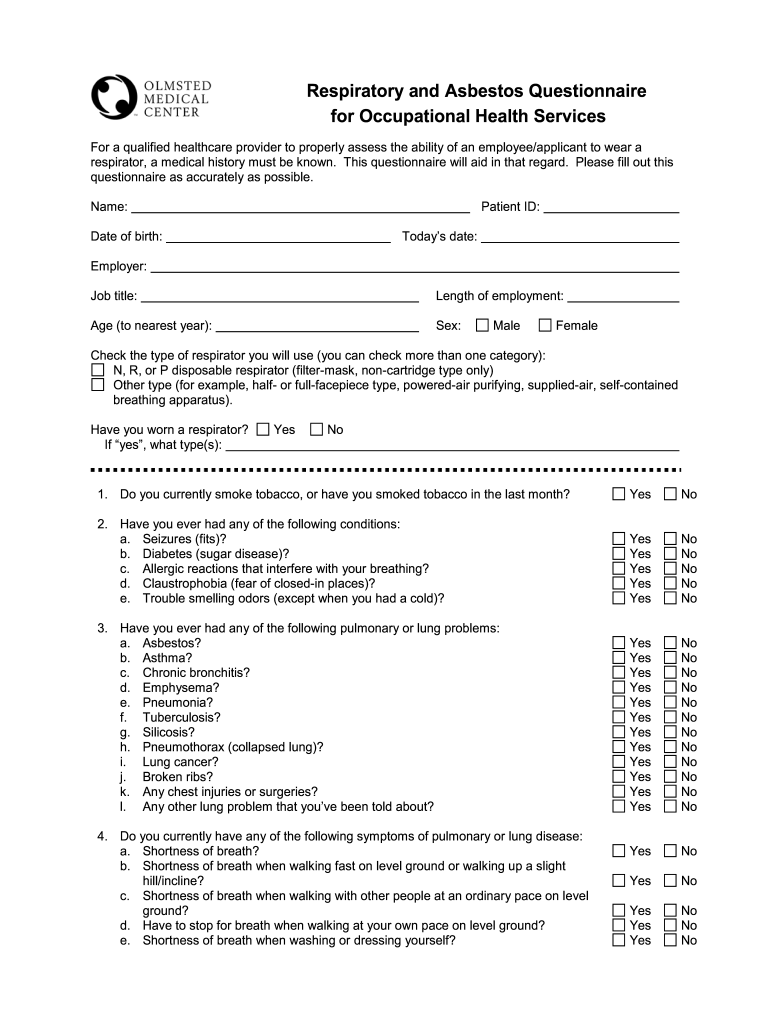 20162023 Form MN Olmsted Medical Center Respiratory and Asbestos