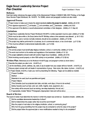 Eagle Leadership Service Project Planning Guide - Eagle Scout