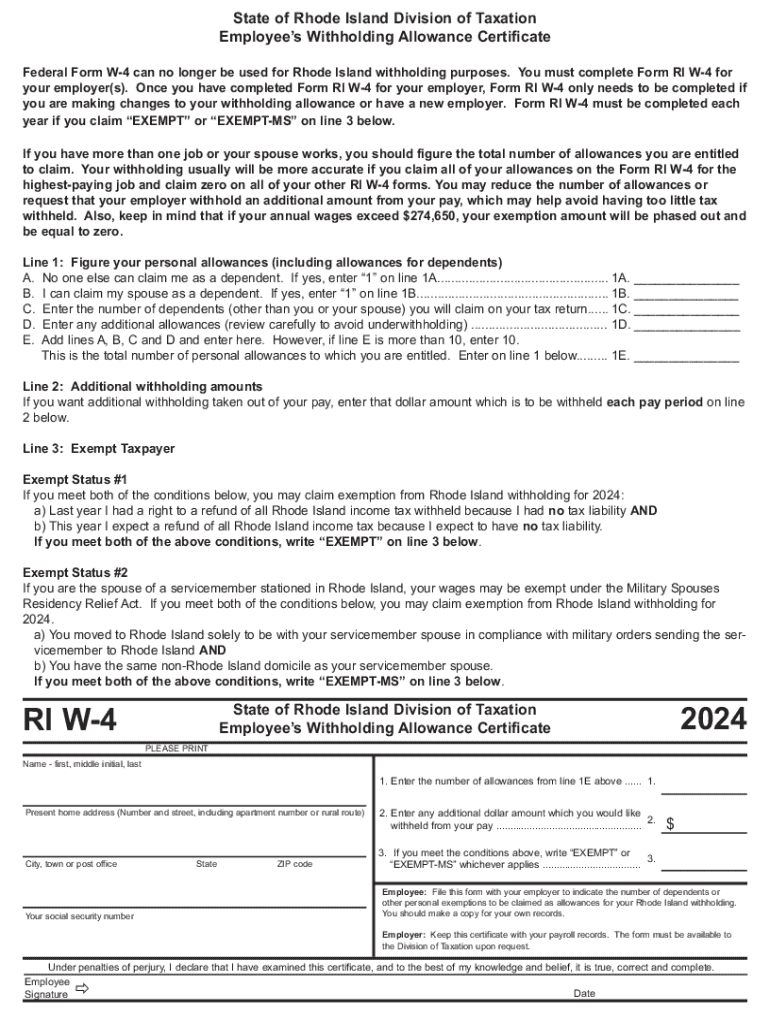 rhode island withholding Preview on Page 1