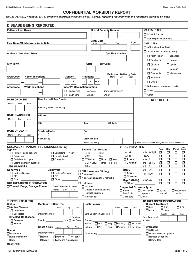 LAC DPH, Health Professional & Laboratory Mandatory ... Preview on Page 1