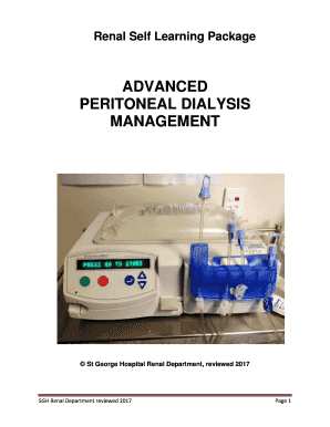 Advanced Peritoneal Dialysis Self-learning Package 2017