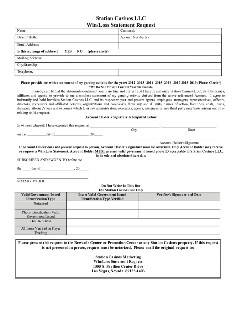 station loss statement Preview on Page 1