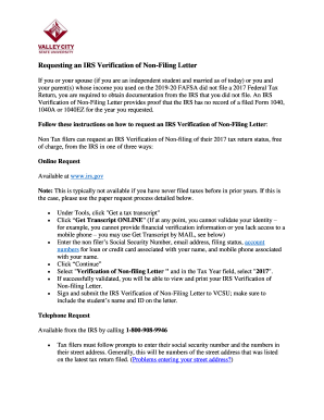 Fillable Online Requesting An Irs Verification Of Non Filing Letter Fax Fillable Online Requesting An Irs Verification Of Non Filing Letter Fax