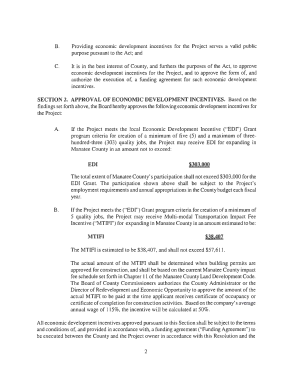 Fillable Online MANATEE COUNTY REDEVELOPMENT AND ECONOMIC OPPORTUNITY