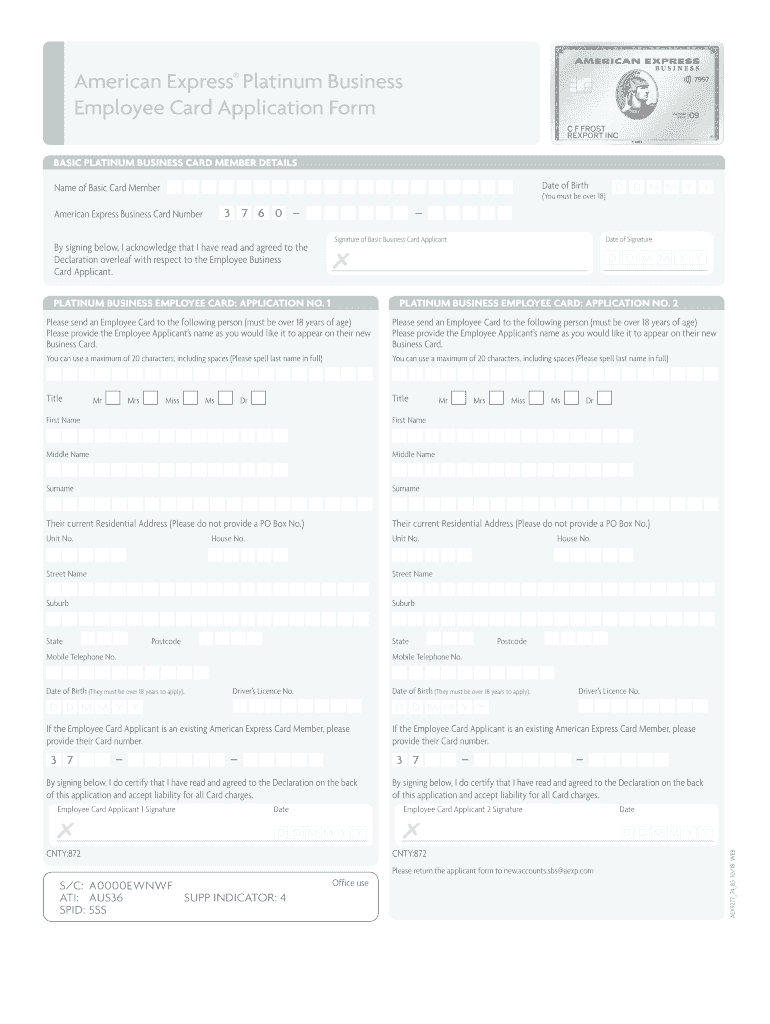 australia supplementary application Preview on Page 1