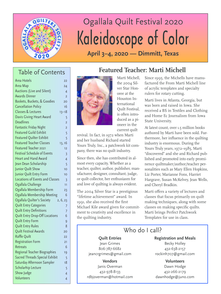 Ogallala Quilters Society Fill Online, Printable, Fillable, Blank