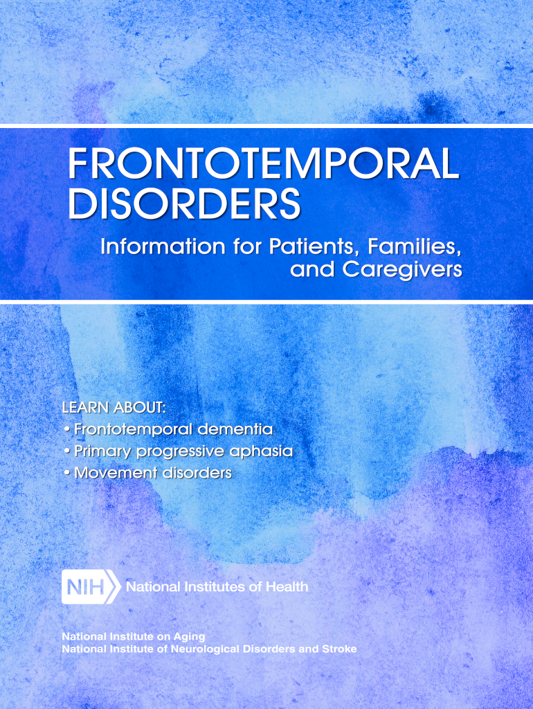 Frontotemporal Disorders Information for patients, families, and carefivers on frontotemporal disord Preview on Page 1