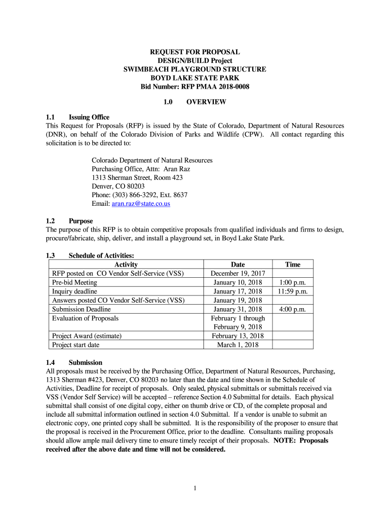 Fillable Online Request for Proposals (RFP) For DesignBuild