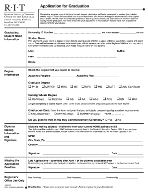 Complete a separate copy of this form for each degree, diploma or certificate you expect to receive; this includes