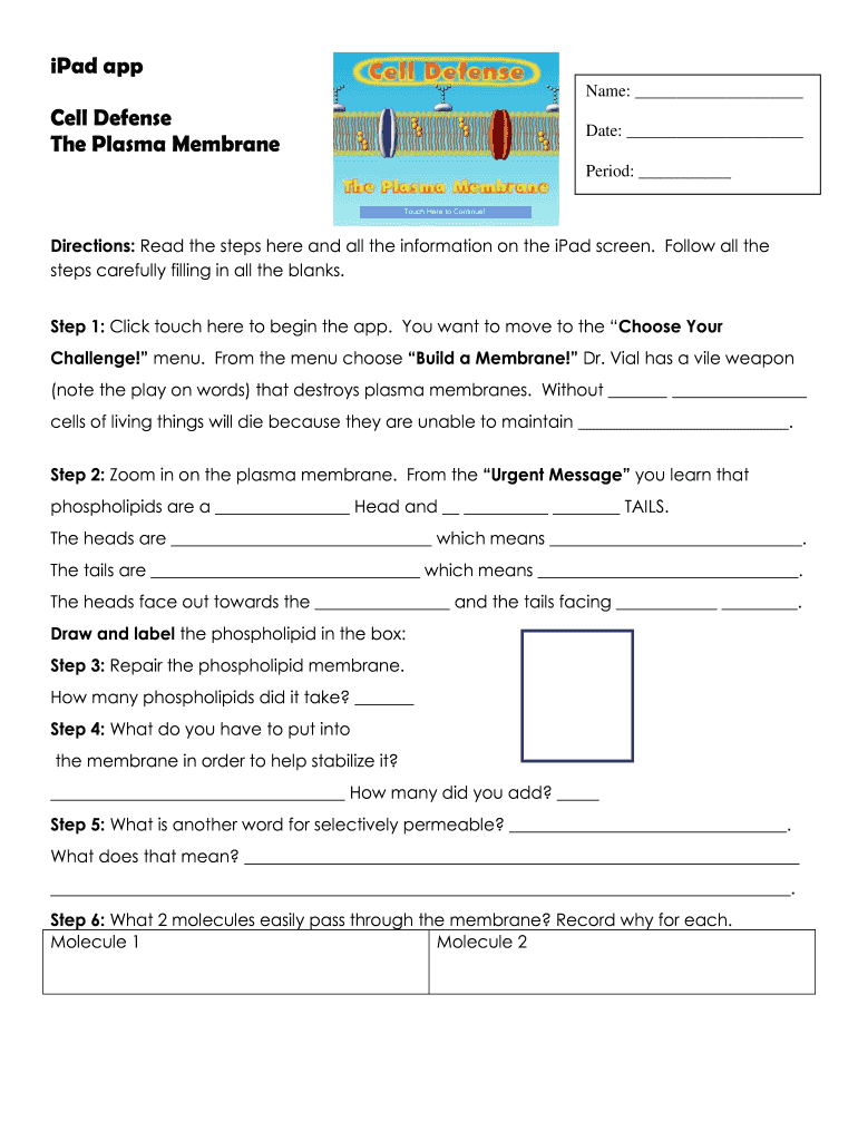 Cell Defense The Plasma Membrane Answer Key Pdf - Fill Online, Printable,  Fillable, Blank | pdfFiller