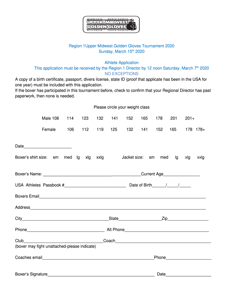 Fillable Online Current USA Boxing Sanctioned Events - Team USA Fax ...