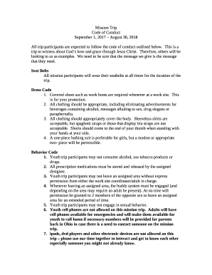 Code of Conduct - NEW HOPE CHURCH