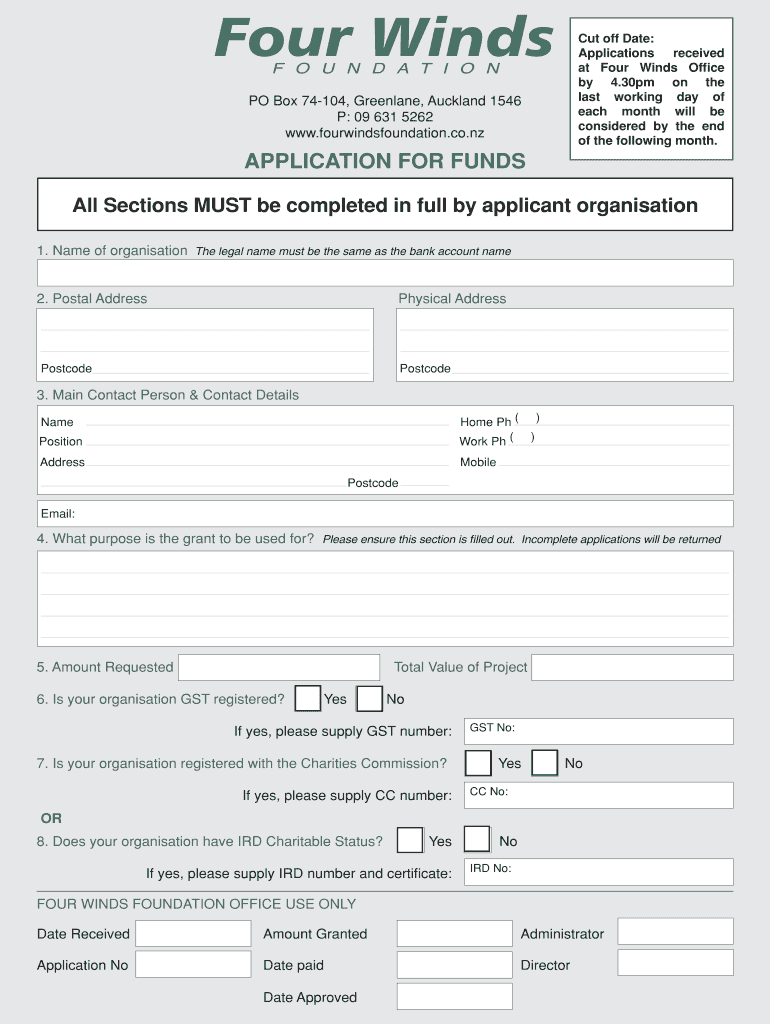 four winds foundation grant Preview on Page 1