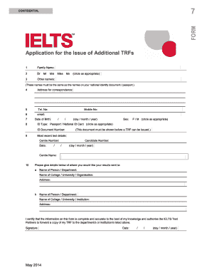 Application for sending Original Test Report Form (TRF) home