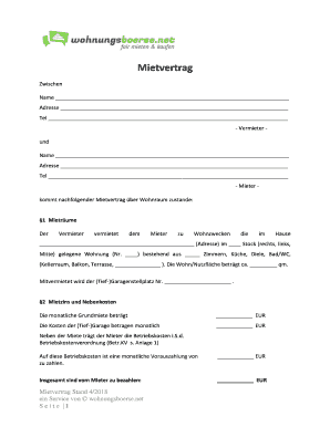 German Residential Lease Agreement