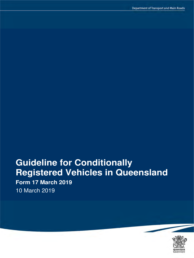Fillable Online Guideline for Conditionally Registered Vehicles in