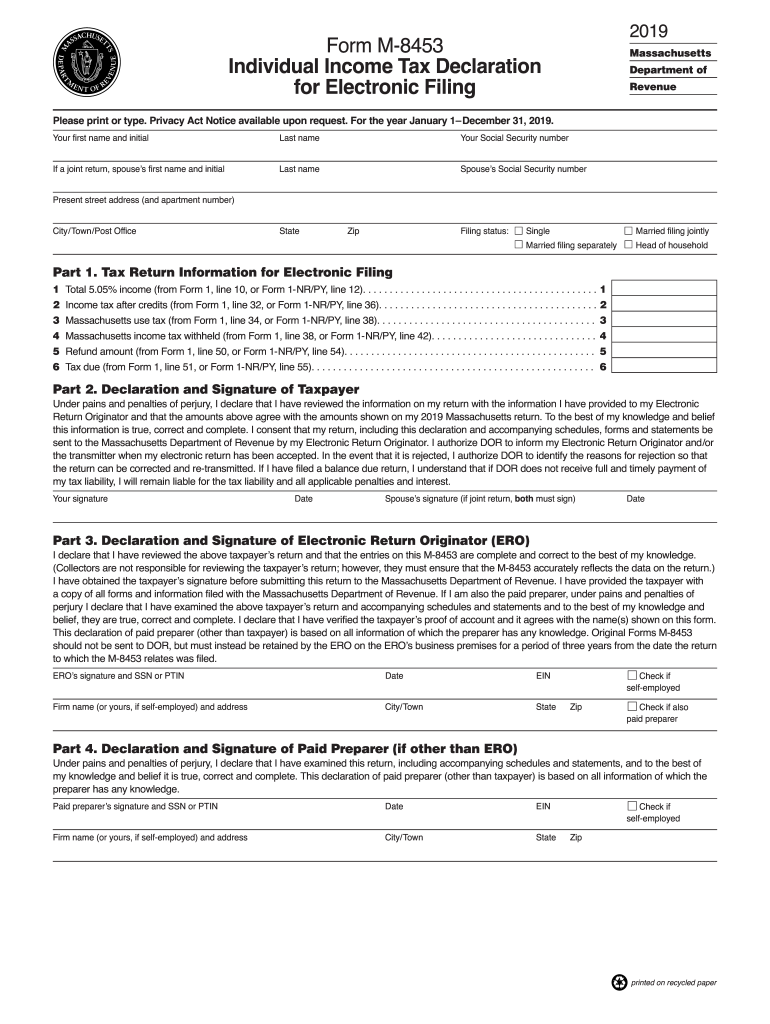 form m 8453 Preview on Page 1